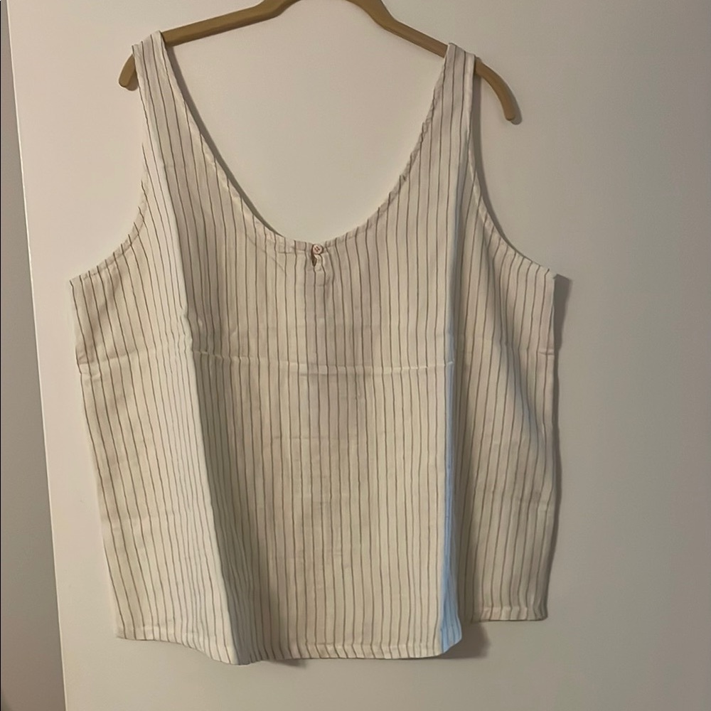 Soma Ivory Striped Tank Top